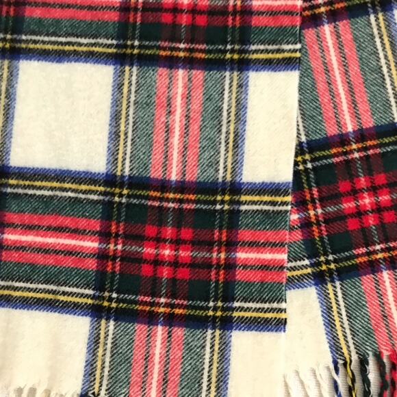 Plaid Steward Tartan Multicolor Tasseled Scarf 12" x 48" - Picture 3 of 5